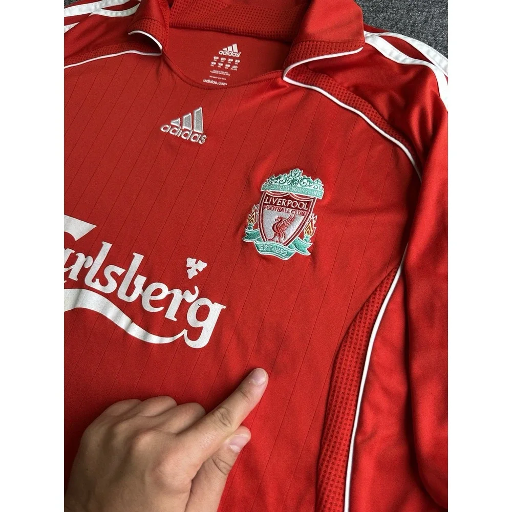 Mens 2006-08 Adidas Liverpool FC Carlsberg Home Soccer Jersey, Size 2XL